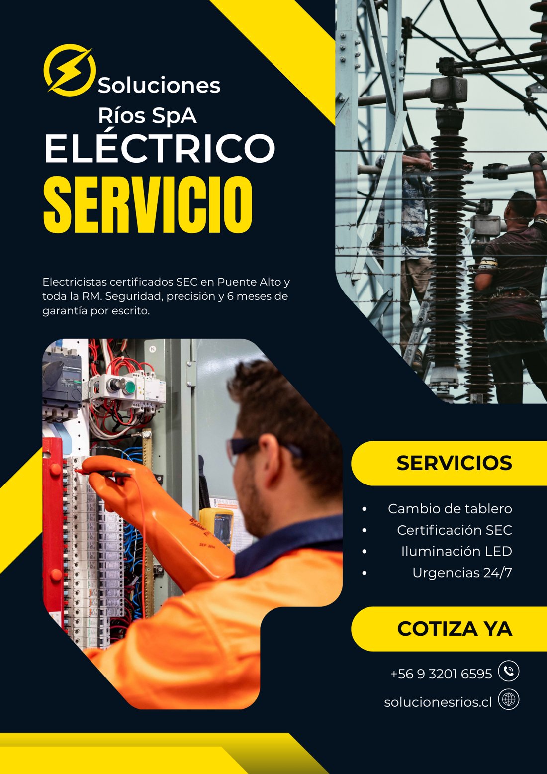 Ficha de servicios eléctricos - Soluciones Ríos SpA